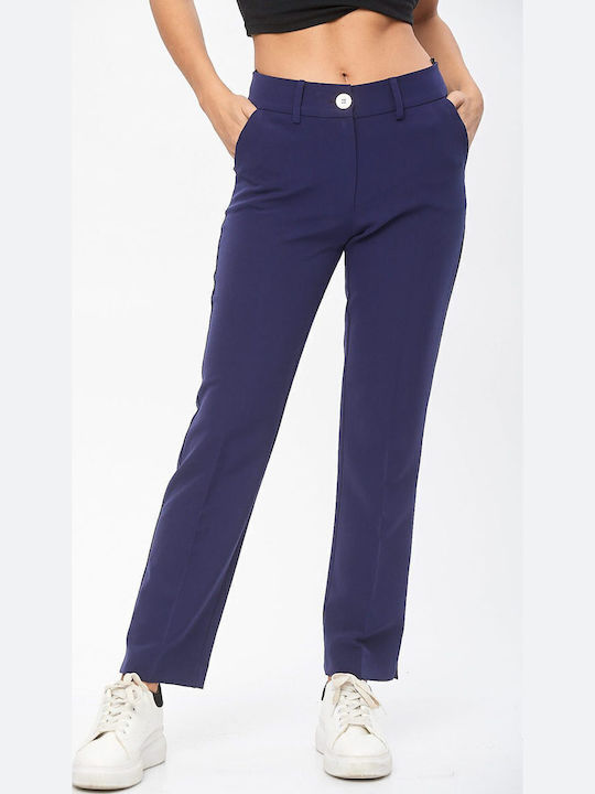 Damen Stoff Hose Blue