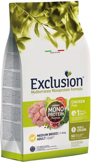 Exclusion 12kg Dry Food for Adult Medium Breed Dogs with Chicken