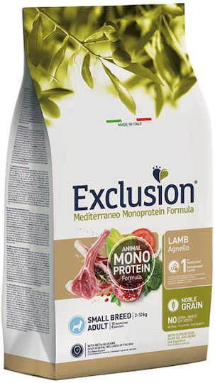 Exclusion 2kg Ξηρά Τροφή για Ενήλικους Σκύλους Μικρόσωμων Φυλών με Αρνί