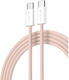 Devia E325 USB 2.0 Kabel USB-C männlich - USB-C 60W PD Rosa 1m