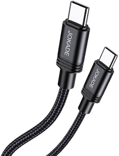 Jokade Ja041 USB 2.0 Kabel USB-C männlich - USB-C 100W Schwarz 2m