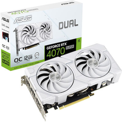 Asus GeForce RTX 4070 Super 12GB GDDR6X Dual Evo White OC Edition Graphics Card