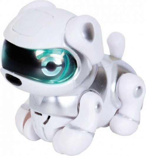 Silverlit Teksta Micro Pets Ηλεκτρονικό Ρομποτικό Παιχνίδι για 3+ ετών White/Silver Puppy