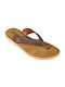 Mitsuko Women's Flip Flops Brown