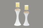 Candelabru mic bej-roz aur 32cm Kk621390 Lvs-kk621390