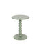 Round Side Table Chamlo made of Solid Wood Green L38xW38xH46.5cm