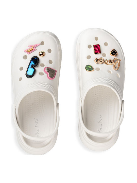 Envie Shoes Γυναικεία Σαμπό Λευκά