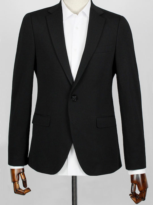 Elite Men's Summer Suit Jacket Black