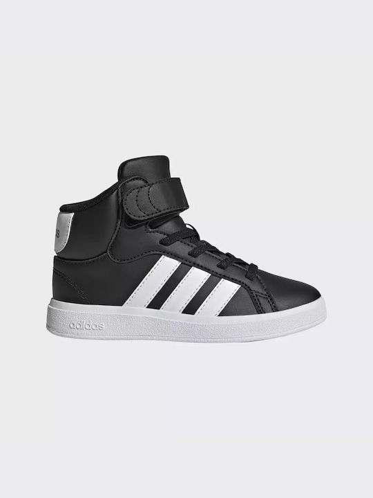 Adidas Παιδικά Sneakers High Grand Court Mid Μαύρα