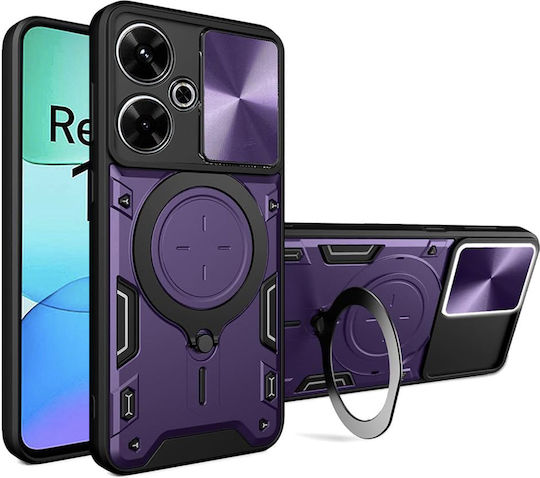 Techsuit Camguard Pro Back Cover Πλαστικό / Tempered Glass Μωβ (Redmi 13 / Poco M6 4G)