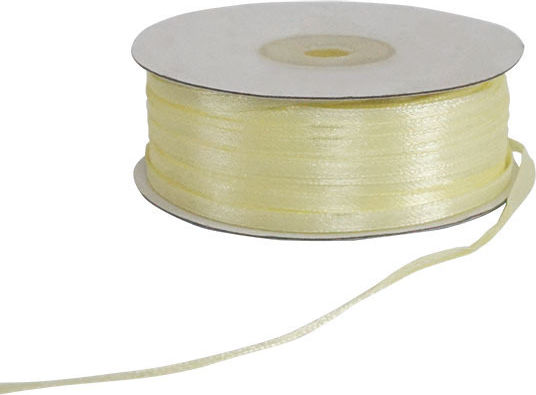 Marhome Satin Band Doppelseitig Monochrom Gelb mit Breite 3mm
