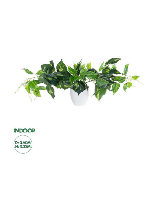 GloboStar Τεχνητό Φυτό σε Γλαστράκι Πόθος Πράσινο 33cm σε Κουτί 32τμχ