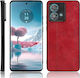 Umschlag Rückseite Synthetisches Leder Rot (Motorola Edge 40)