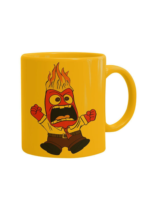 Koupakoupa Inside Out Θυμός Mug Yellow 330ml