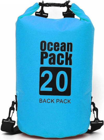 Ocean Pack Στεγανός Σάκος Ώμου 20lt Γαλάζιος