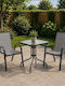 Dining Set for Small Outdoor Spaces RIO 3 Pieces Anthracite E270,53S