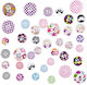 Wooden Round Buttons in Various Colors 40 Pieces 2.5cm-1.5cm-1cm