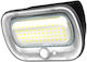 Eco Light Επιτοίχιο Ηλιακό Φωτιστικό 0.55W Φυσικό Λευκό 4000K με Αισθητήρα Κίνησης και Φωτοκύτταρο IP54