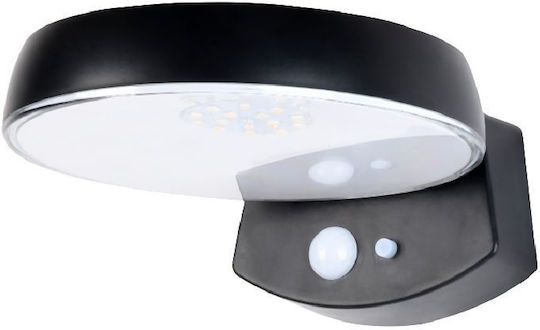 Eco Light Wall Mounted Solar Light 1.2W 60lm Natural White 4000K with Motion Sensor and Photocell IP65