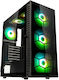 Kolink Observatory HF Plus Glass ARGB Gaming Midi Tower Computer Case with Window Panel Black