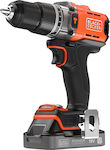 Black & Decker BCD383D1XC-QW Șurubelniță cu percuție Mașină de găurit Baterie 18V 2x2Ah