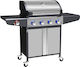 Campfire Gasgrill Rost 63cmx40cmcm mit 4 cm 3.2kW und Seitenbrenner
