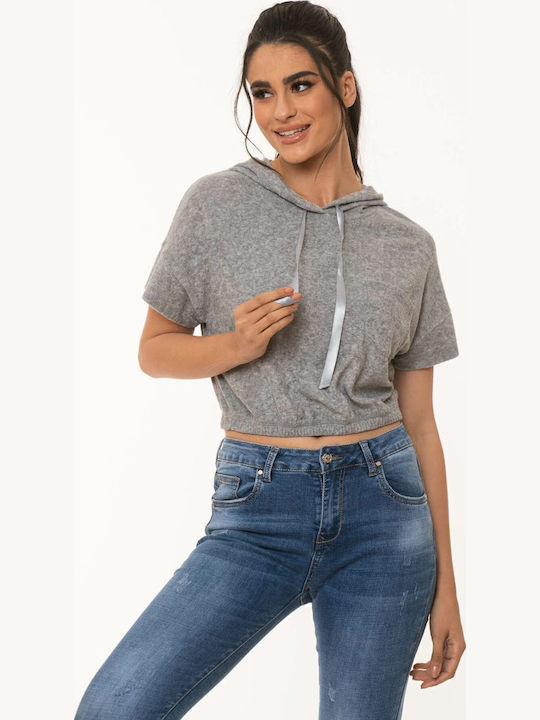 Γυναικείο Crop Top Γκρι