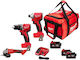 Milwaukee 3990993 Set Angle Wheel & Drill Driver & Impact Screwdriver Brushless 18V with 3 Batteries 4Ah - 1.5Ah and Case