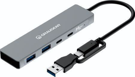 Graugear Hub 4 Θυρών USB 3.2 με σύνδεση USB-A / USB-C Γκρι