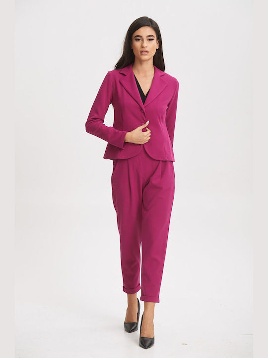 Ecstasy Damen Magenta Set mit Hose mit Gummizug