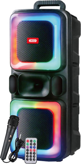 XO Karaoke Speaker With Wired Microphone And Lighting Effects F55 16.004.0052 Black