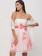 Dress Up Mini Evening Dress Strapless White