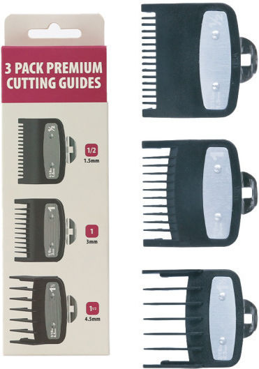 Set 3 Premium Guards Attachments Wahl Jrl Kiepe Compatible Hair Clippers 1.5mm 3mm 4.5mm