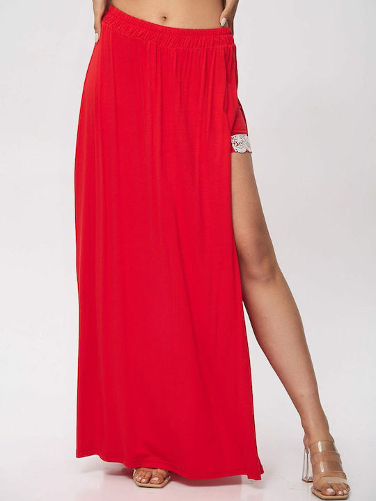 Lipsy London Maxi Skirt Red