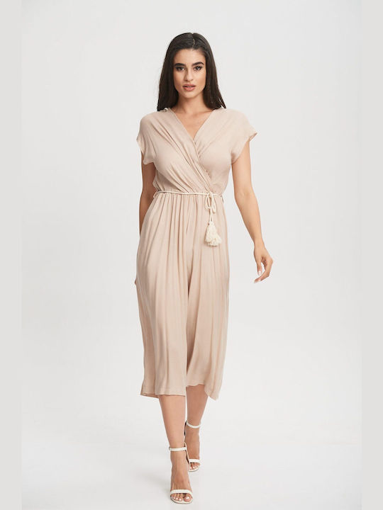 Dress Up Damen Einteiler Anzug Beige