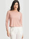 Γυναικεία Μπλούζα Off-Shoulder Ροζ