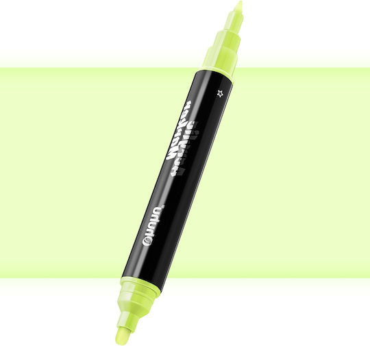 Ohuhu Acrylic Neon Yellow N531 Μαρκαδόρος Ζωγραφικής 2mm με Διπλή Μύτη, Neon
