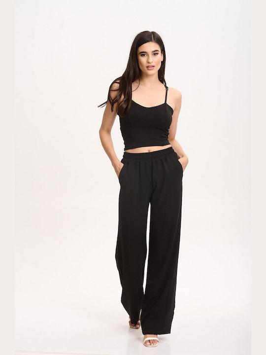 Ecstasy Femei Black Set cu Pantaloni