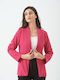 Boutique Women's Crepe Blazer Fuchsia