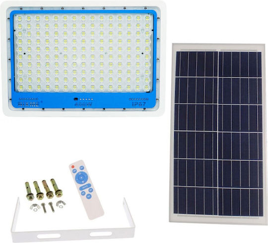 Rixme Στεγανός Ηλιακός Προβολέας LED 400W Ψυχρό Λευκό 6500K με Τηλεχειριστήριο IP66