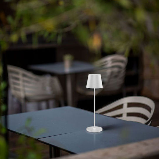 V-TAC Metal Table Lamp LED with White Shade and Base
