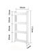 ForHome Kitchen Cart Plastic 4 Tiers White 55x14x112cm
