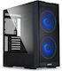 Lian Li Lancool 206 Gaming Midi Tower Κουτί Υπολογιστή με Πλαϊνό Παράθυρο και RGB Φωτισμό Μαύρο