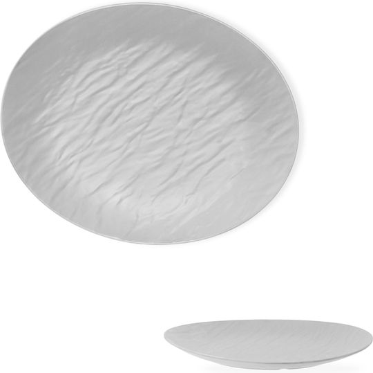 Viosarp Plate Shallow Oval made of Melamine White 28x28cm