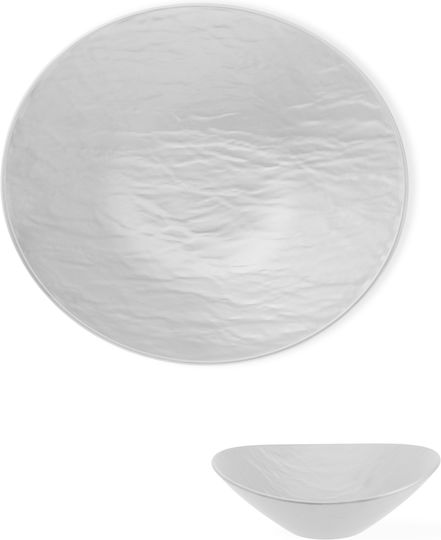 Viosarp Plate Shallow Oval made of Melamine White 13.5x13.5cm