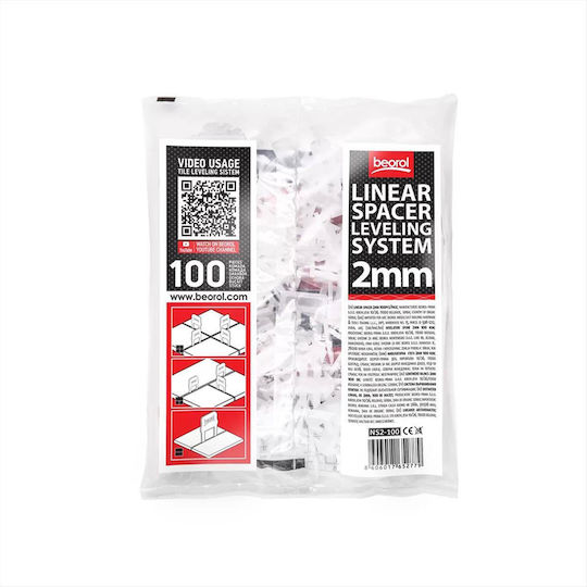 Beorol Nivelliergerät für Fliesen Fliesenabstandhalter Dicke 2mm 100Stück