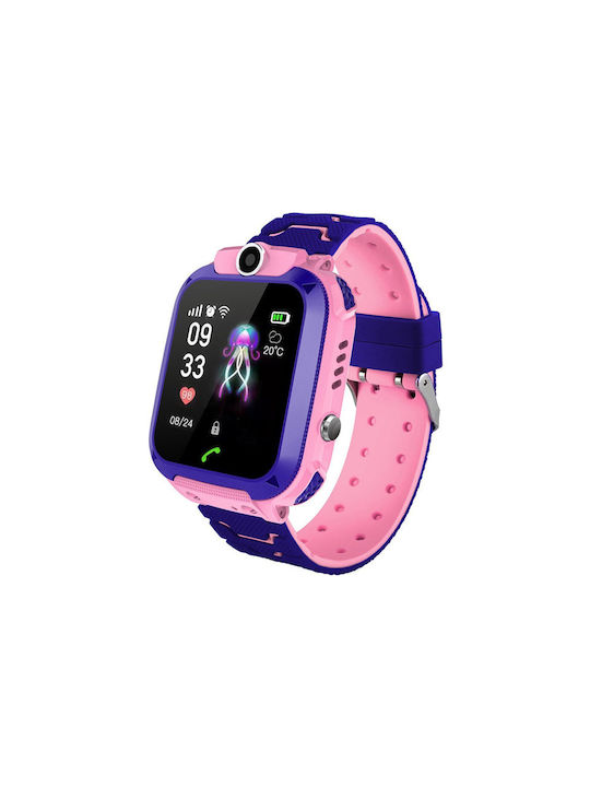 SPM Kids Digital Watch with GPS and Rubber/Plastic Strap Pink