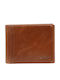 Leather Men's Wallet Classic with RFID Tabac Brown