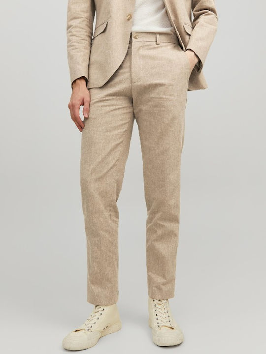 Riviera Παντελόνι σε Slim Εφαρμογή Beige
