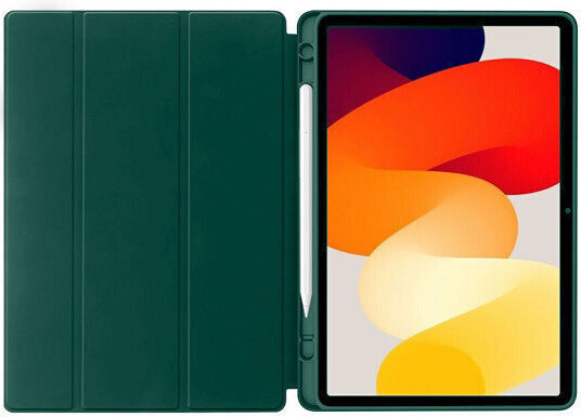 Luxury Magnetic Tri-Fold Flip Cover Πράσινο Σκούρο (Galaxy Tab A9 / Galaxy Tab A11)